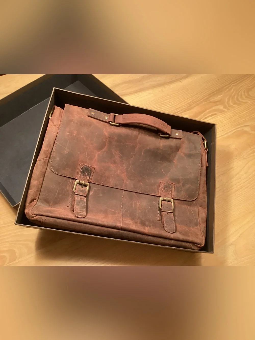 Leather messenger Bag for men